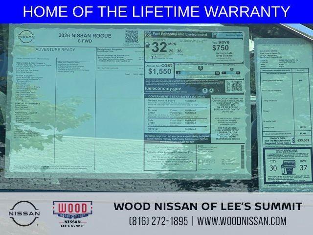 new 2026 Nissan Rogue car, priced at $27,020