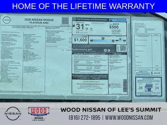 new 2026 Nissan Rogue car, priced at $38,620