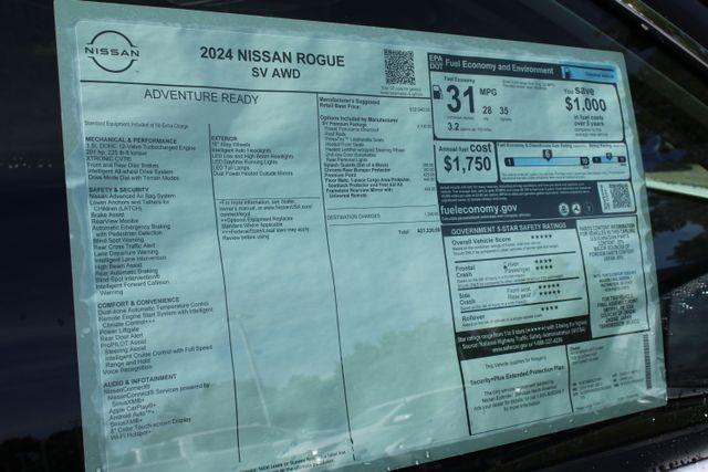 new 2024 Nissan Rogue car, priced at $34,472