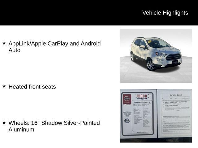 used 2019 Ford EcoSport car, priced at $11,914