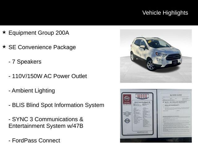 used 2019 Ford EcoSport car, priced at $11,914