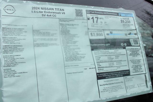 new 2024 Nissan Titan car, priced at $50,367