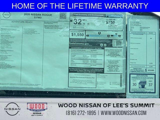 new 2026 Nissan Rogue car, priced at $27,020