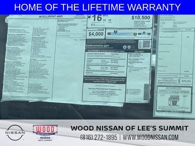 new 2025 Nissan Armada car, priced at $70,777