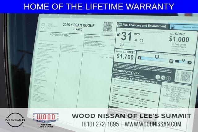 new 2025 Nissan Rogue car, priced at $31,957