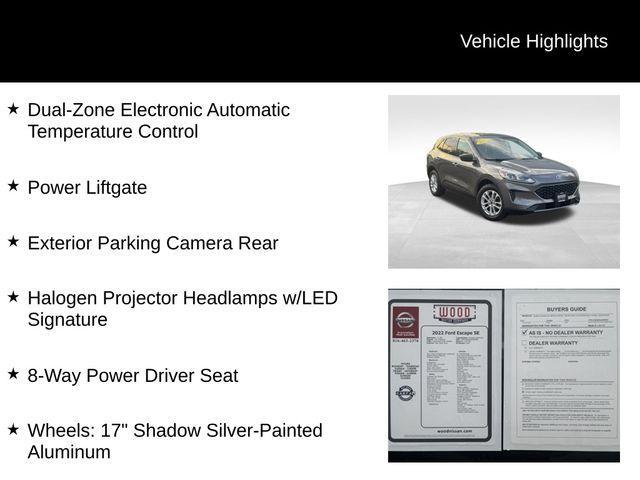 used 2022 Ford Escape car, priced at $17,119