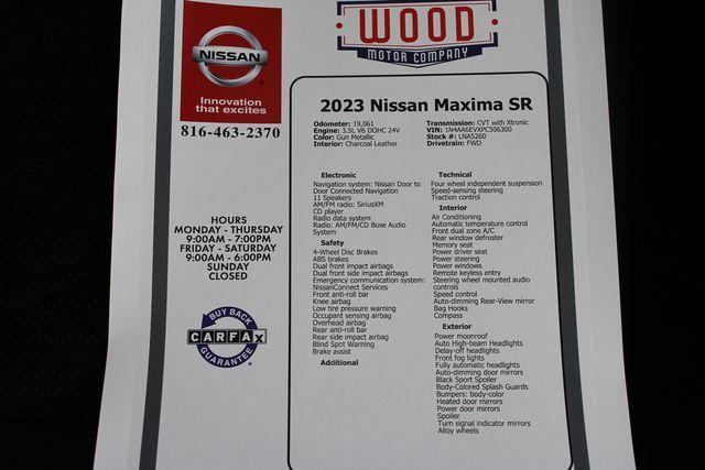 used 2023 Nissan Maxima car, priced at $31,997