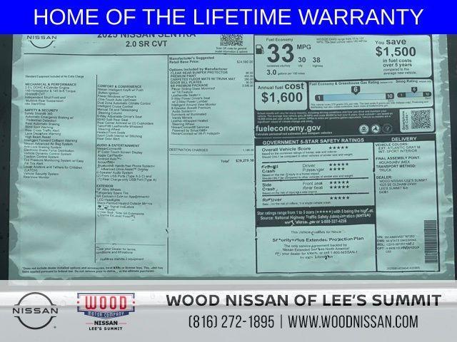 new 2025 Nissan Sentra car, priced at $25,827