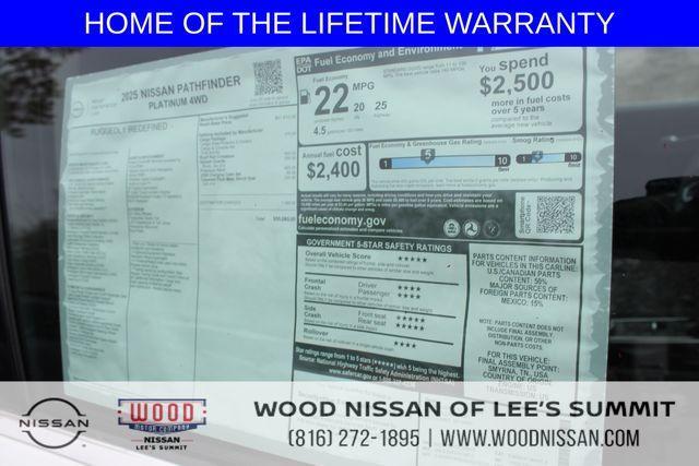 new 2025 Nissan Pathfinder car, priced at $50,072