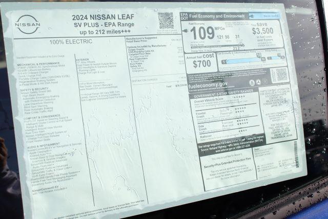 new 2024 Nissan Leaf car, priced at $34,275