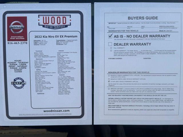 used 2022 Kia Niro EV car, priced at $21,468