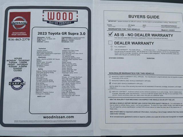 used 2023 Toyota Supra car, priced at $52,950