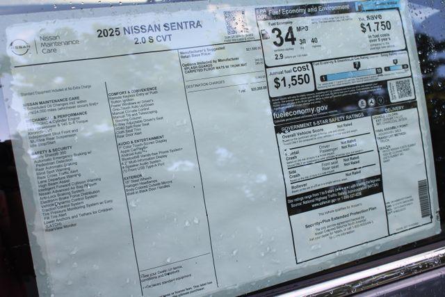 new 2025 Nissan Sentra car, priced at $22,914