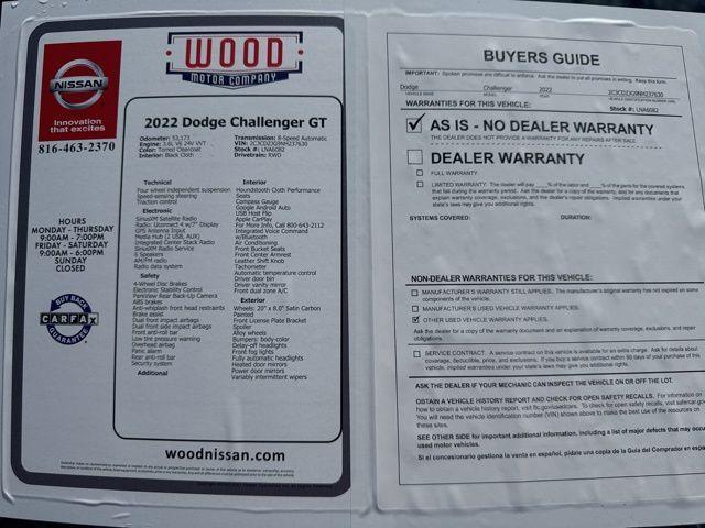 used 2022 Dodge Challenger car, priced at $22,998