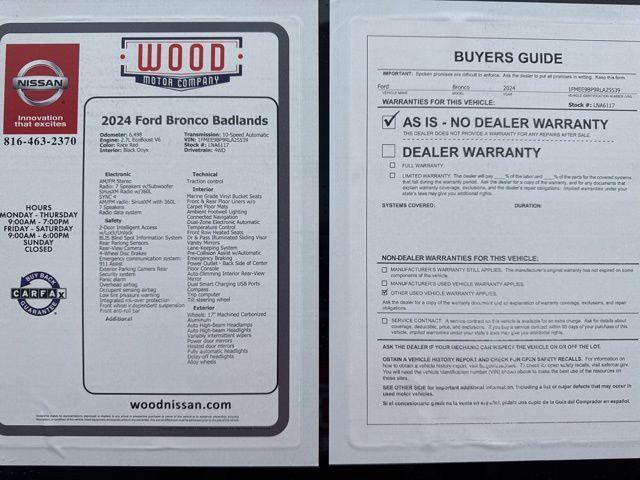 used 2024 Ford Bronco car, priced at $56,096