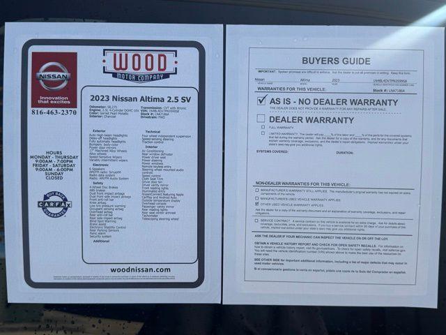 used 2023 Nissan Altima car, priced at $18,298