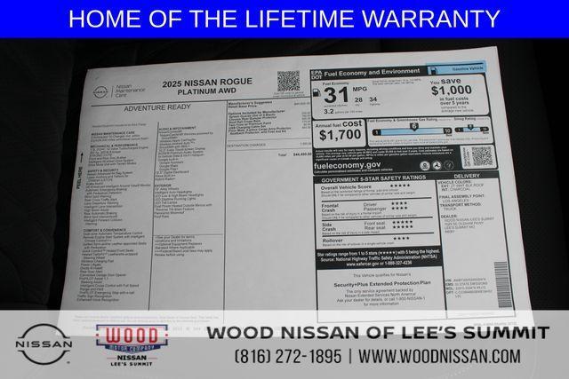 new 2025 Nissan Rogue car, priced at $39,838