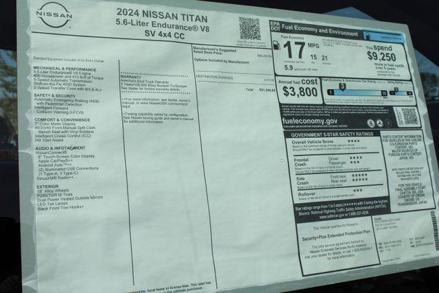 new 2024 Nissan Titan car, priced at $43,551