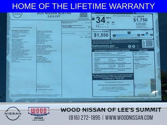 new 2025 Nissan Sentra car, priced at $20,741