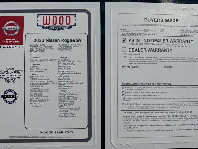 used 2022 Nissan Rogue car, priced at $25,336
