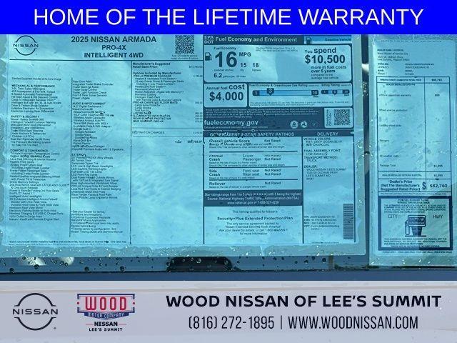 new 2025 Nissan Armada car, priced at $74,550