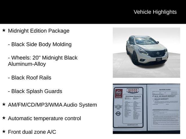 used 2018 Nissan Murano car, priced at $15,740