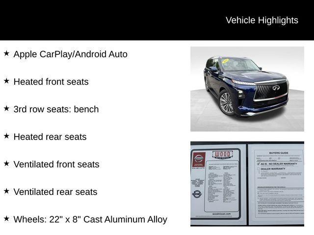 used 2025 INFINITI QX80 car, priced at $79,599