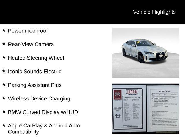 used 2024 BMW i4 Gran Coupe car, priced at $39,984
