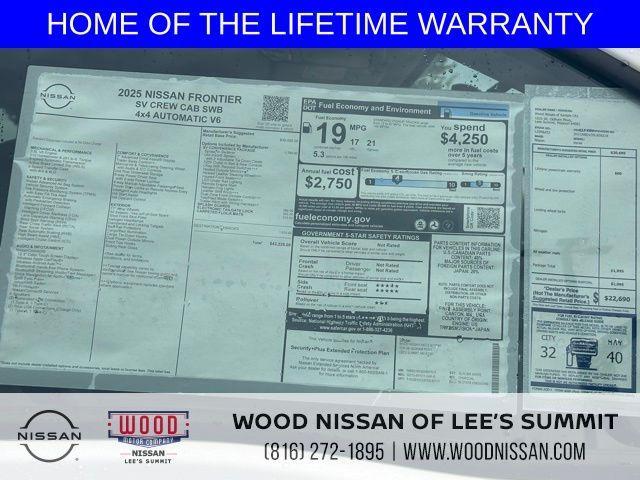 new 2025 Nissan Frontier car, priced at $38,167