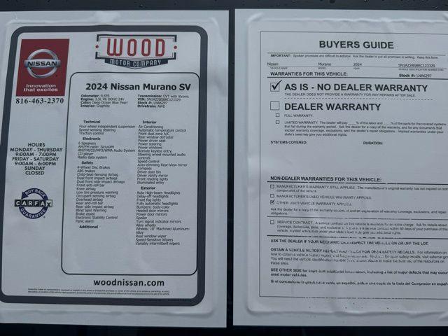 used 2024 Nissan Murano car, priced at $31,157