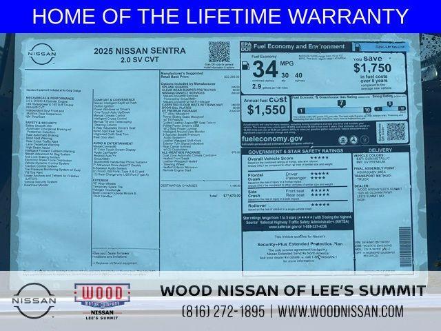 new 2025 Nissan Sentra car, priced at $24,239