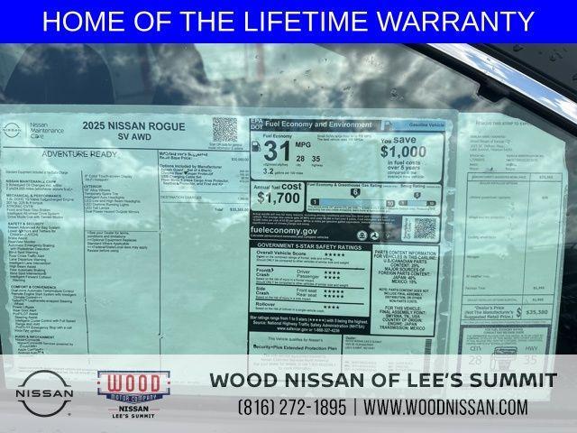 new 2025 Nissan Rogue car, priced at $31,365