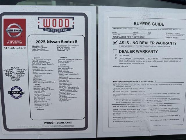 used 2025 Nissan Sentra car, priced at $20,984