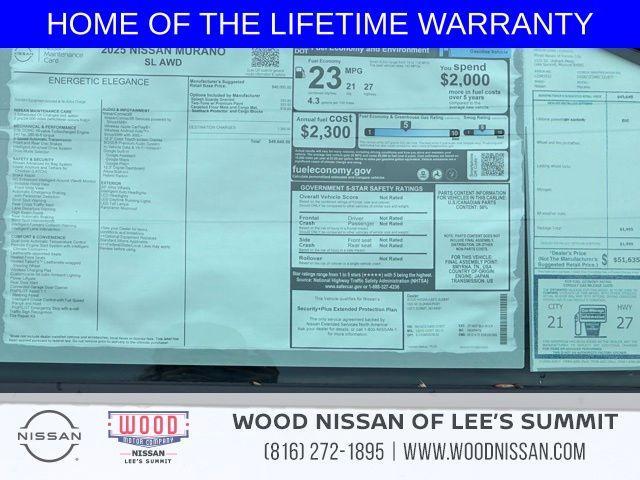 new 2025 Nissan Murano car, priced at $45,319
