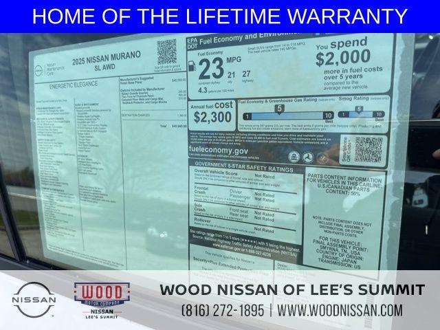 new 2025 Nissan Murano car, priced at $47,519