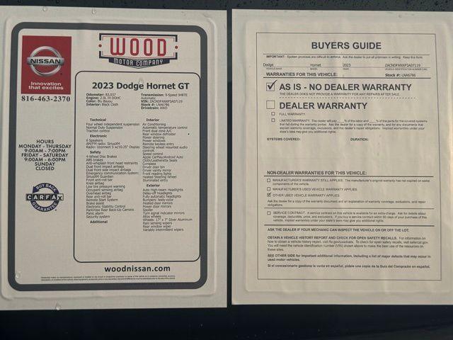 used 2023 Dodge Hornet car, priced at $19,698
