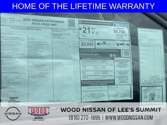 new 2025 Nissan Pathfinder car, priced at $43,212