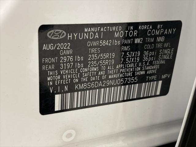 used 2022 Hyundai Santa Fe car, priced at $29,000