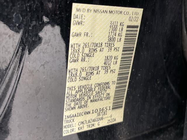 used 2022 Nissan Titan car, priced at $29,550