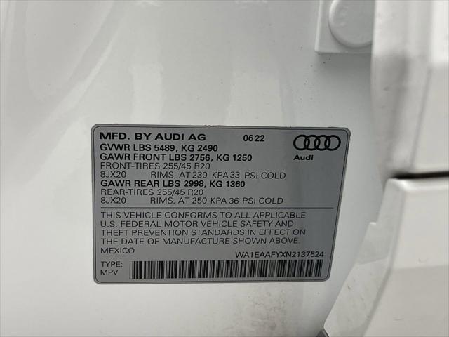 used 2022 Audi Q5 car, priced at $32,600