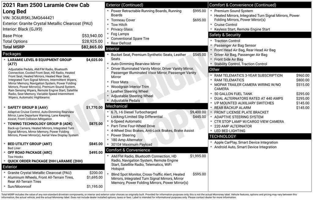 used 2021 Ram 2500 car, priced at $49,800