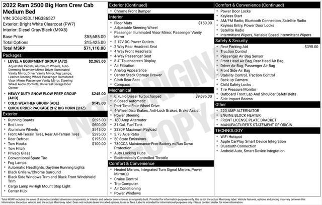 used 2022 Ram 2500 car, priced at $47,959