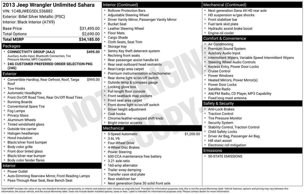 used 2013 Jeep Wrangler Unlimited car, priced at $11,586
