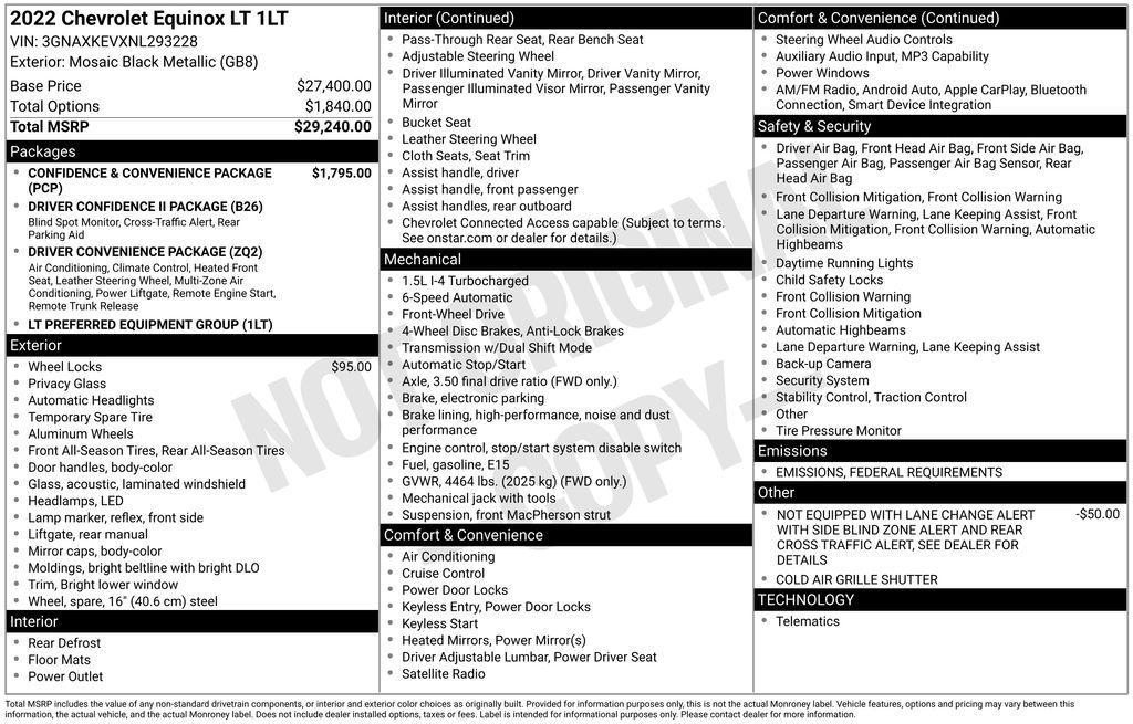 used 2022 Chevrolet Equinox car, priced at $20,663