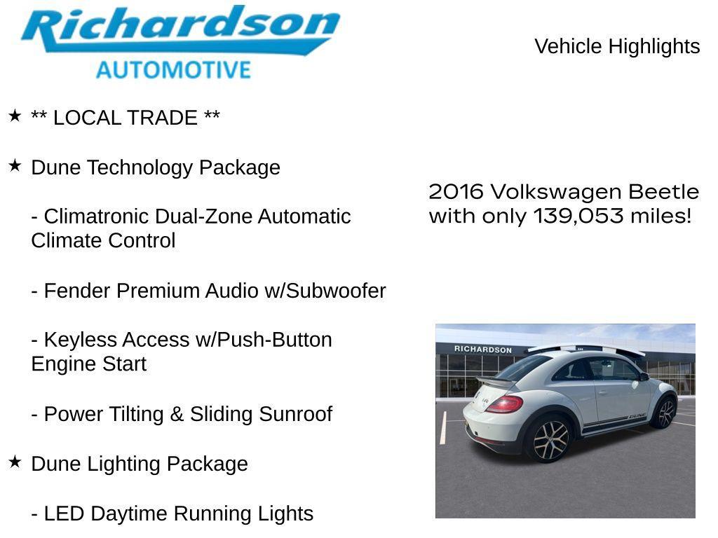 used 2016 Volkswagen Beetle car, priced at $10,890