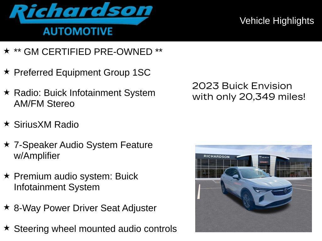 used 2023 Buick Envision car, priced at $28,325