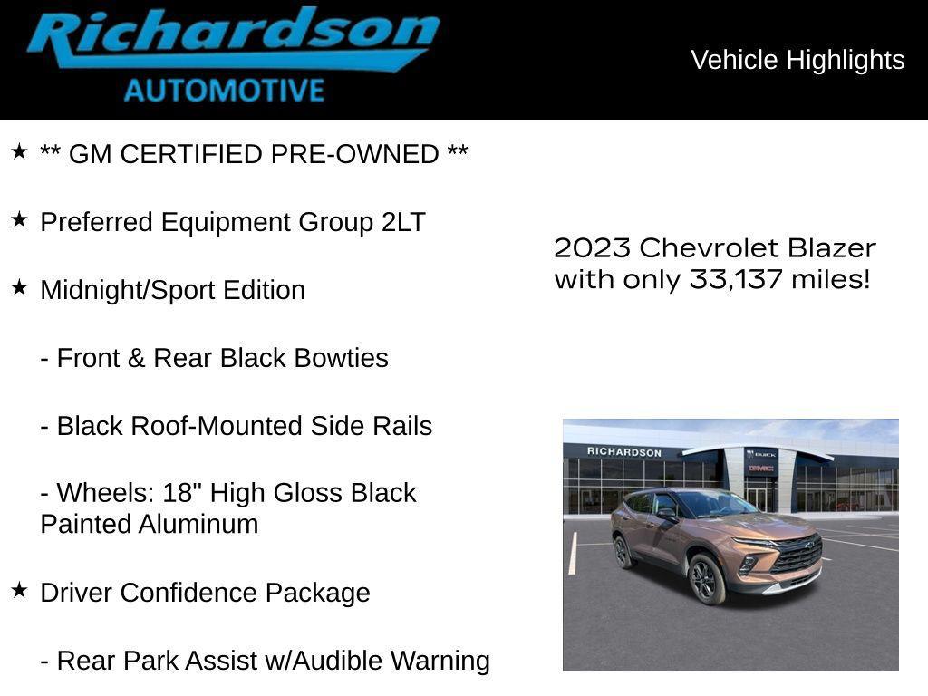 used 2023 Chevrolet Blazer car, priced at $25,581