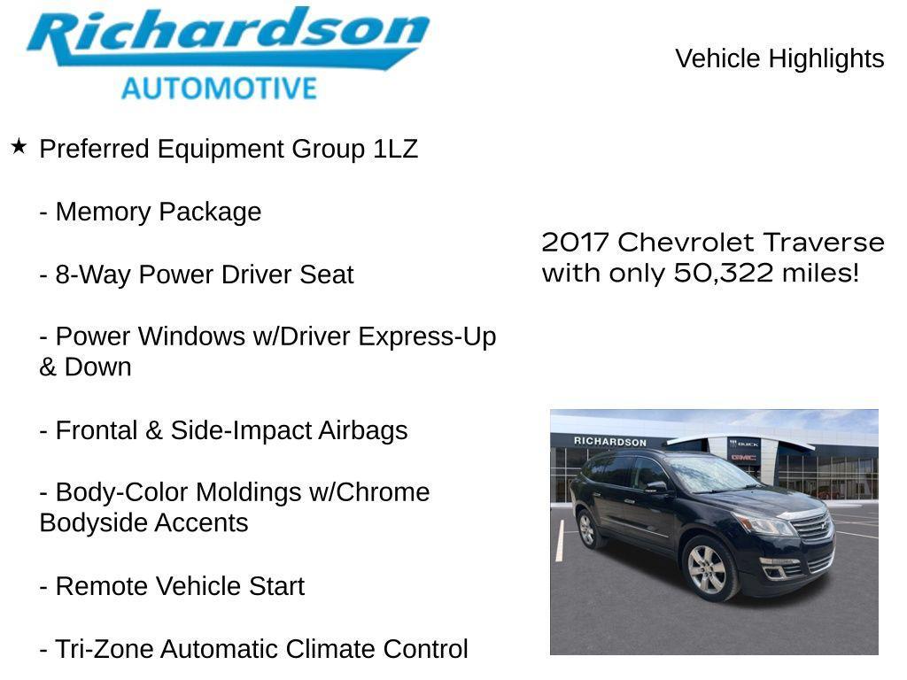 used 2017 Chevrolet Traverse car, priced at $20,575