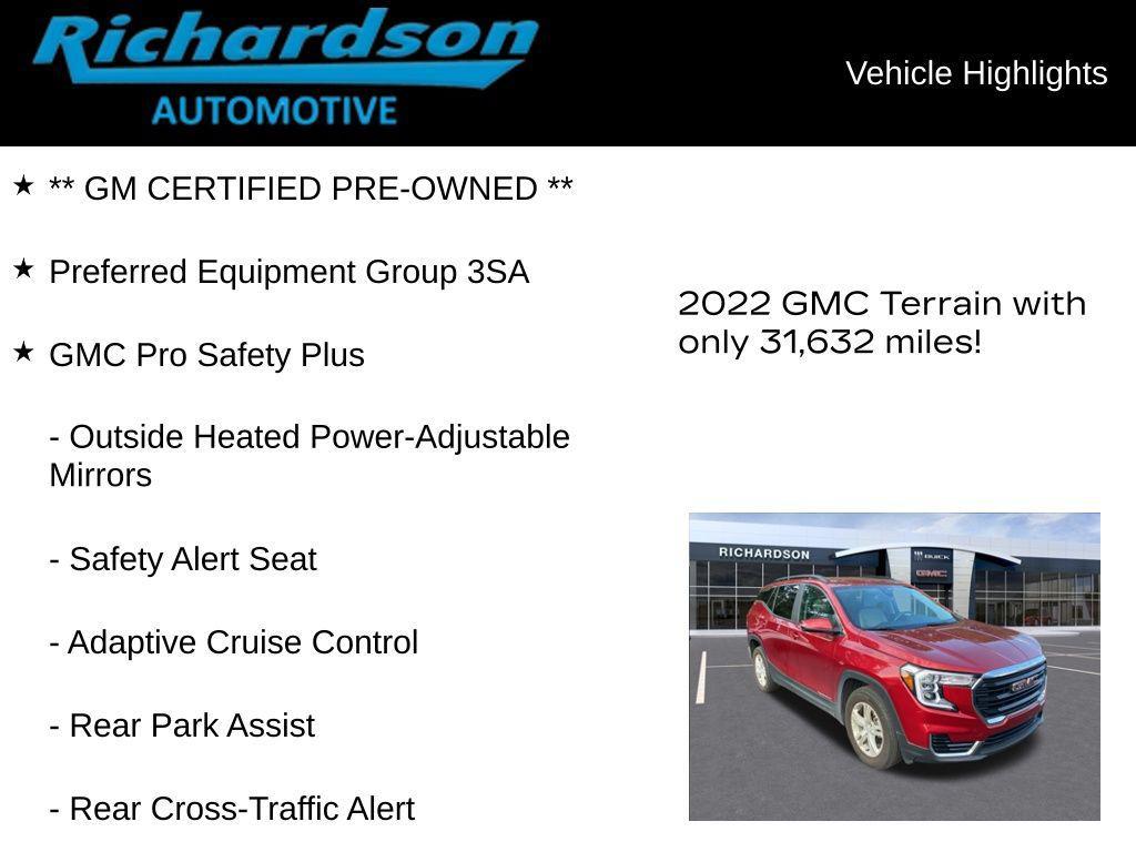 used 2022 GMC Terrain car, priced at $22,351