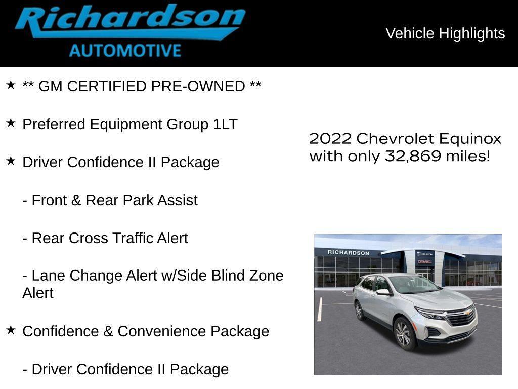 used 2022 Chevrolet Equinox car, priced at $20,365